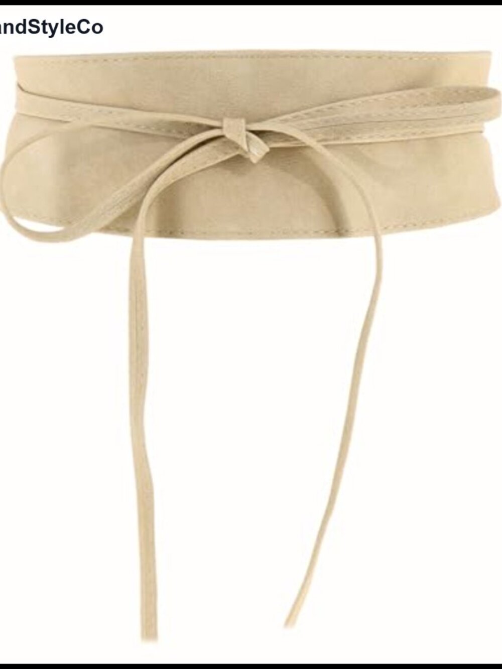 Wide Faux Leather Obi Belt Waistband Lace-Up Slim Fit
